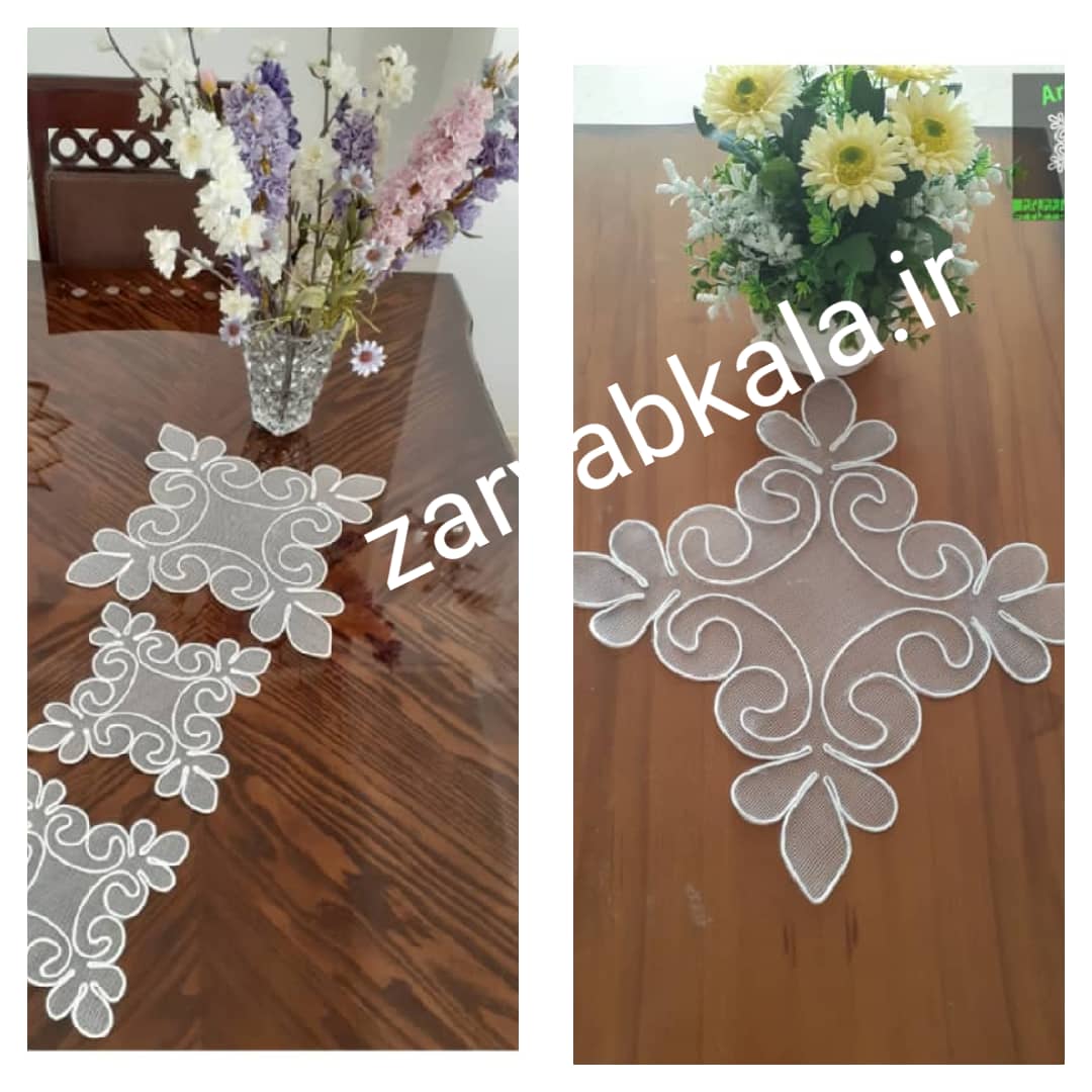 ست سه تکه رو میزی قیطان دوزی