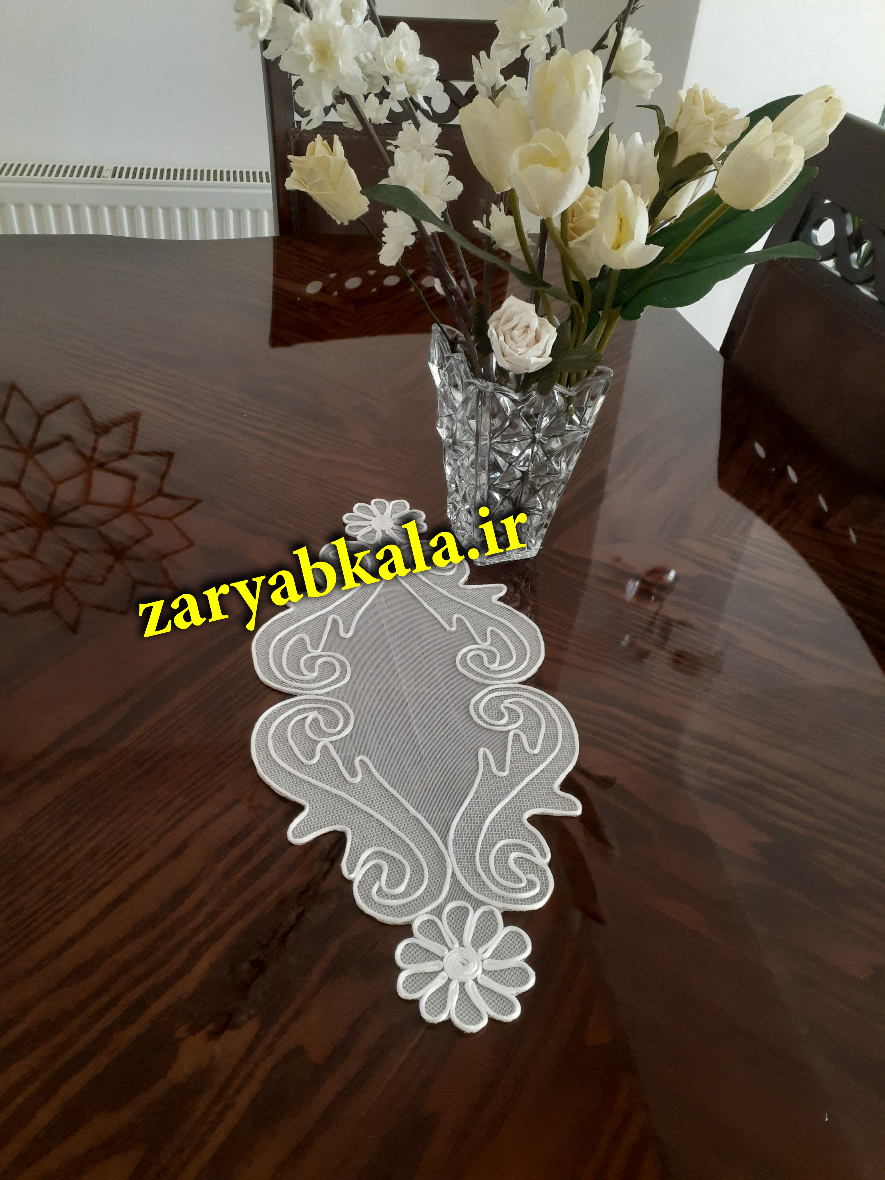 رومیزی تک قیطان دوزی